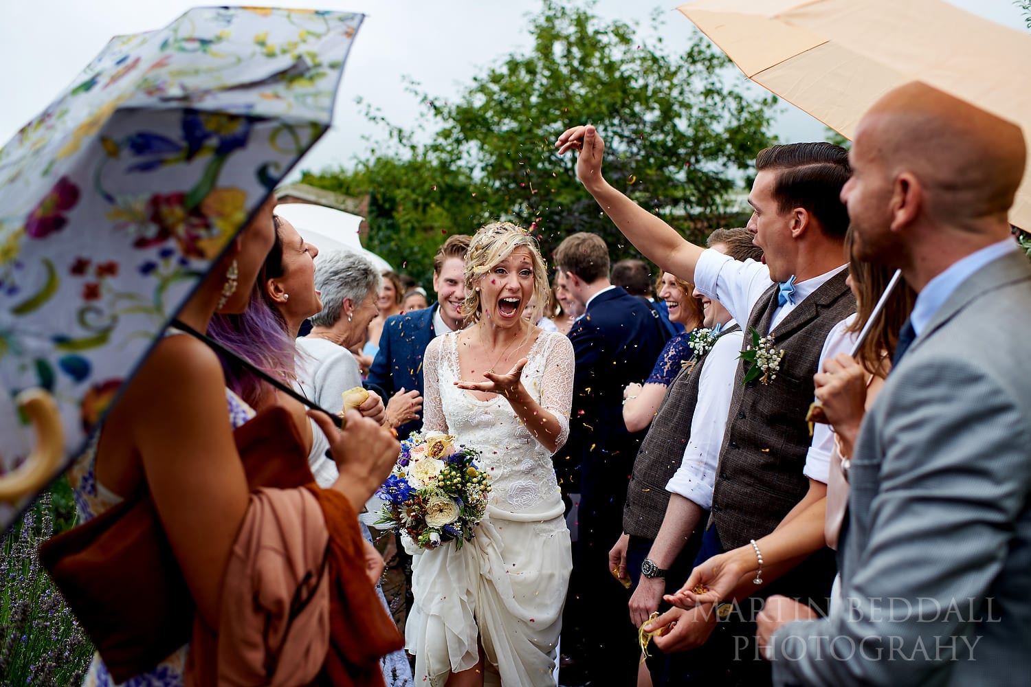 Confetti at East Sussex wedding