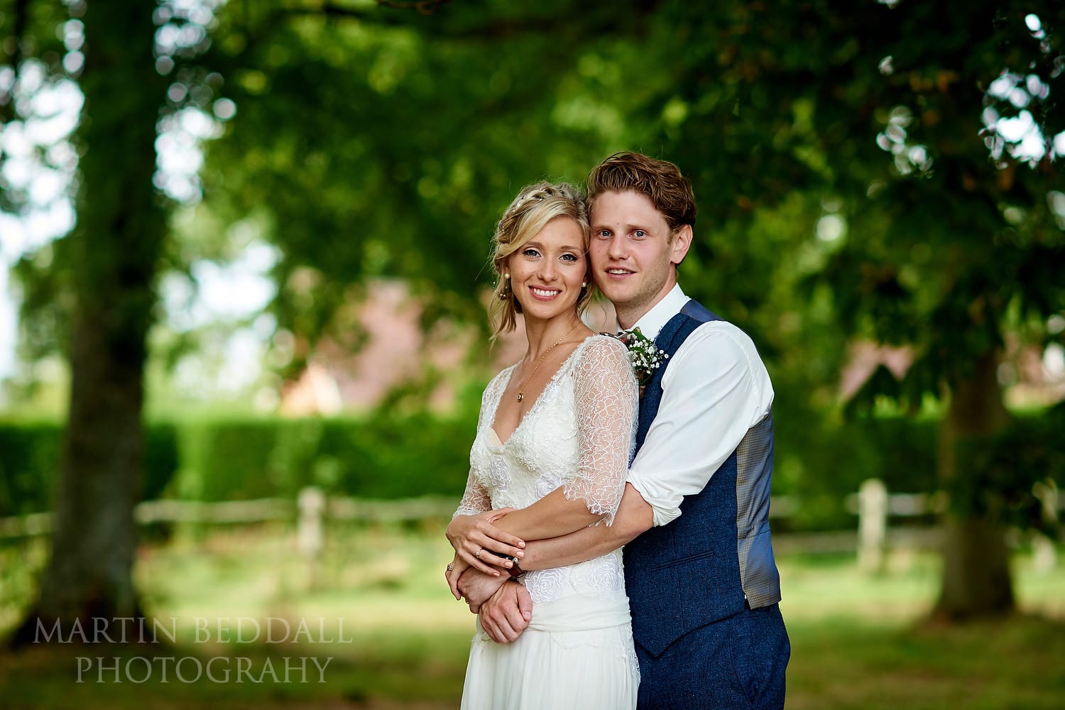 Bride and groom portrait at East Sussex wedding