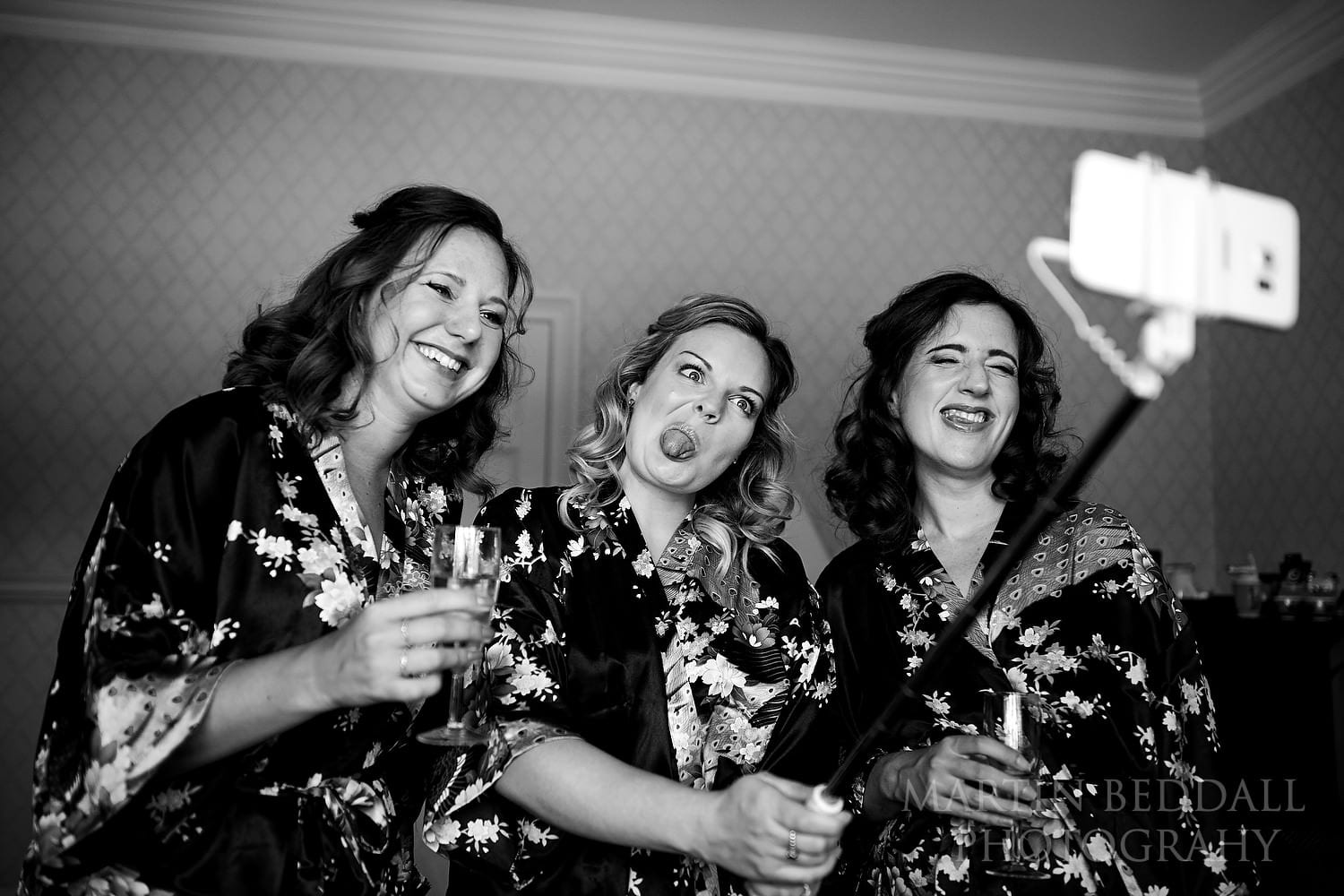 Bridesmaid selfie at Hanbury Manor