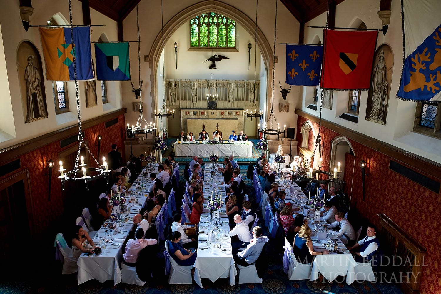 Hanbury Manor wedding meal