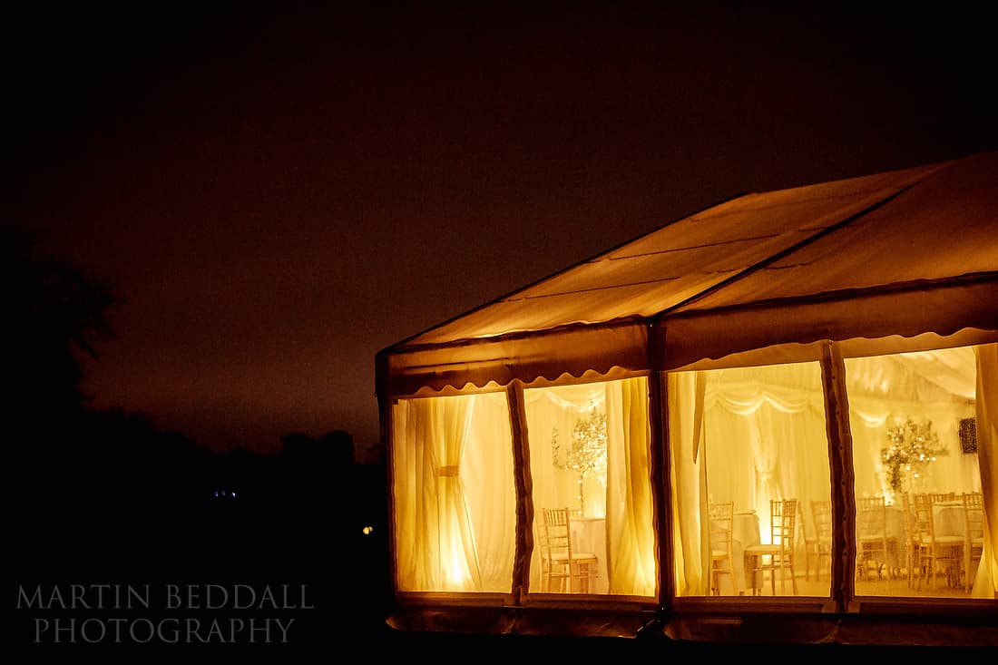 winter wedding marquee
