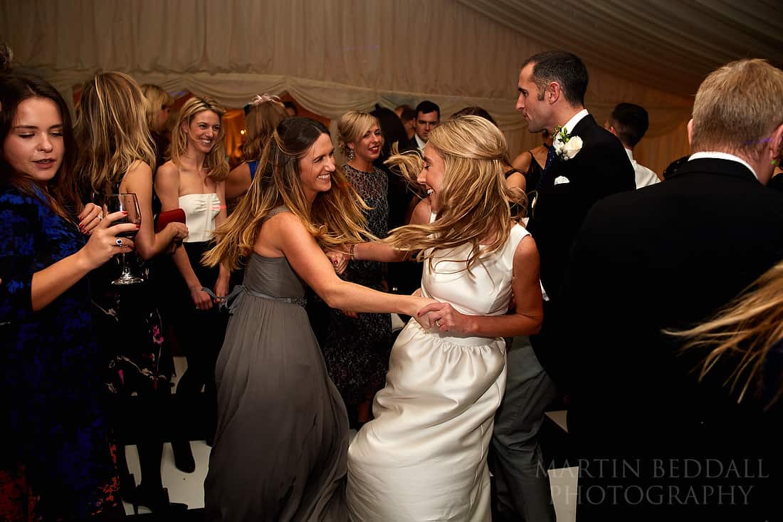 bride dancing with her best friend