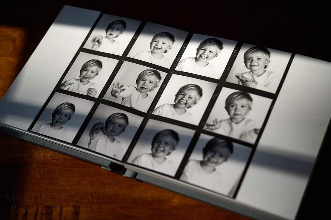 Book of childhood memories - contact sheet using Hasselblad 503CW camera