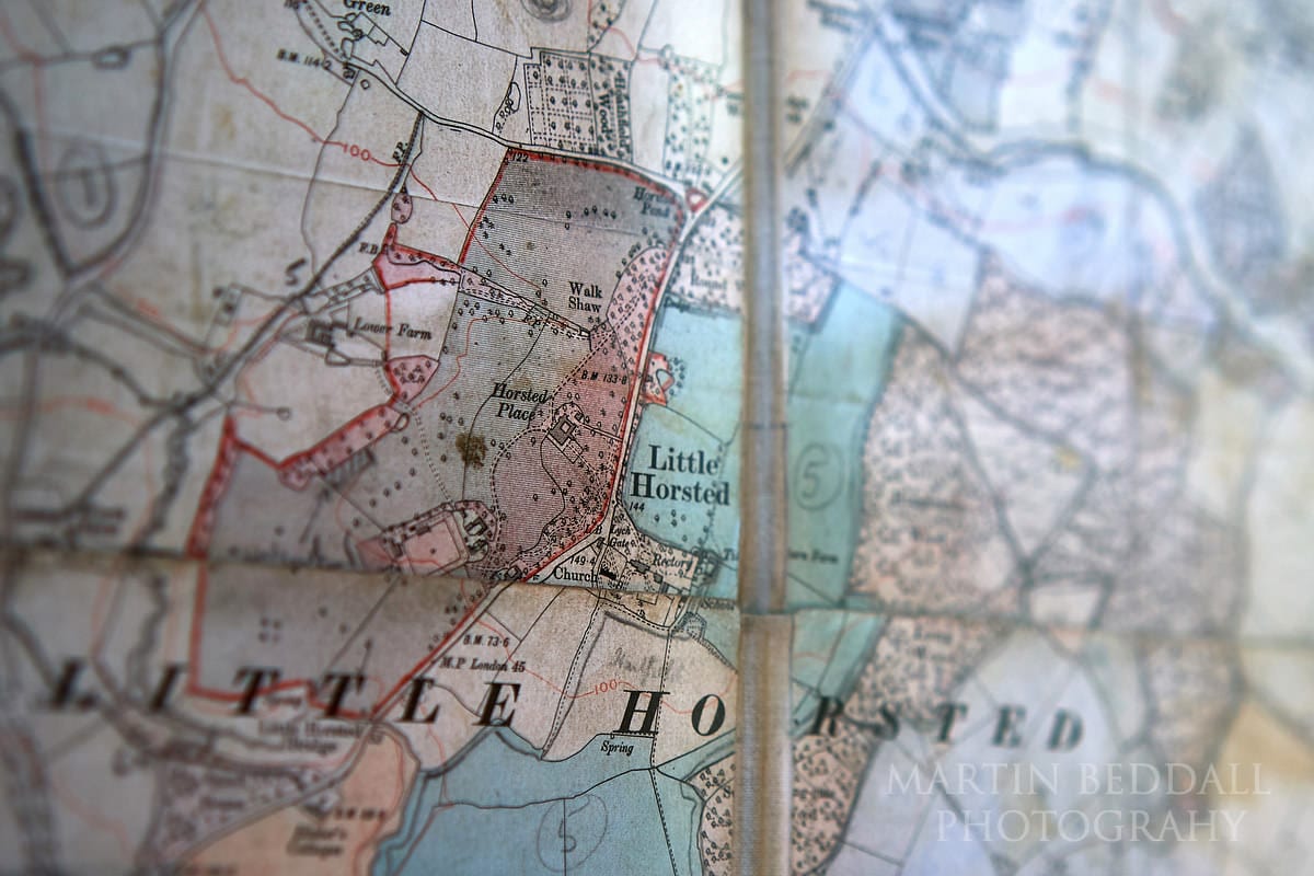 Old Map of Horsted Place