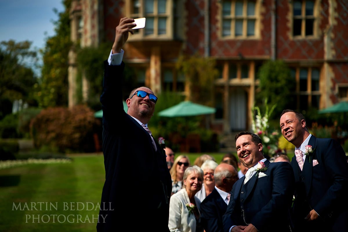 Selfie before the ceremony at Horsted Place