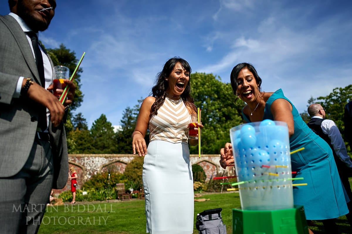Games at Horsted Place wedding reception