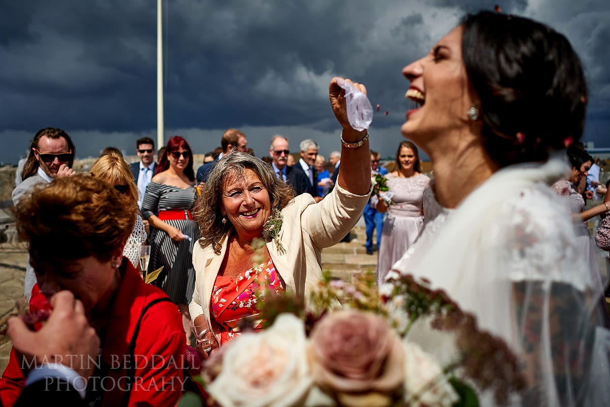 Portsmouth wedding under dramatic skies