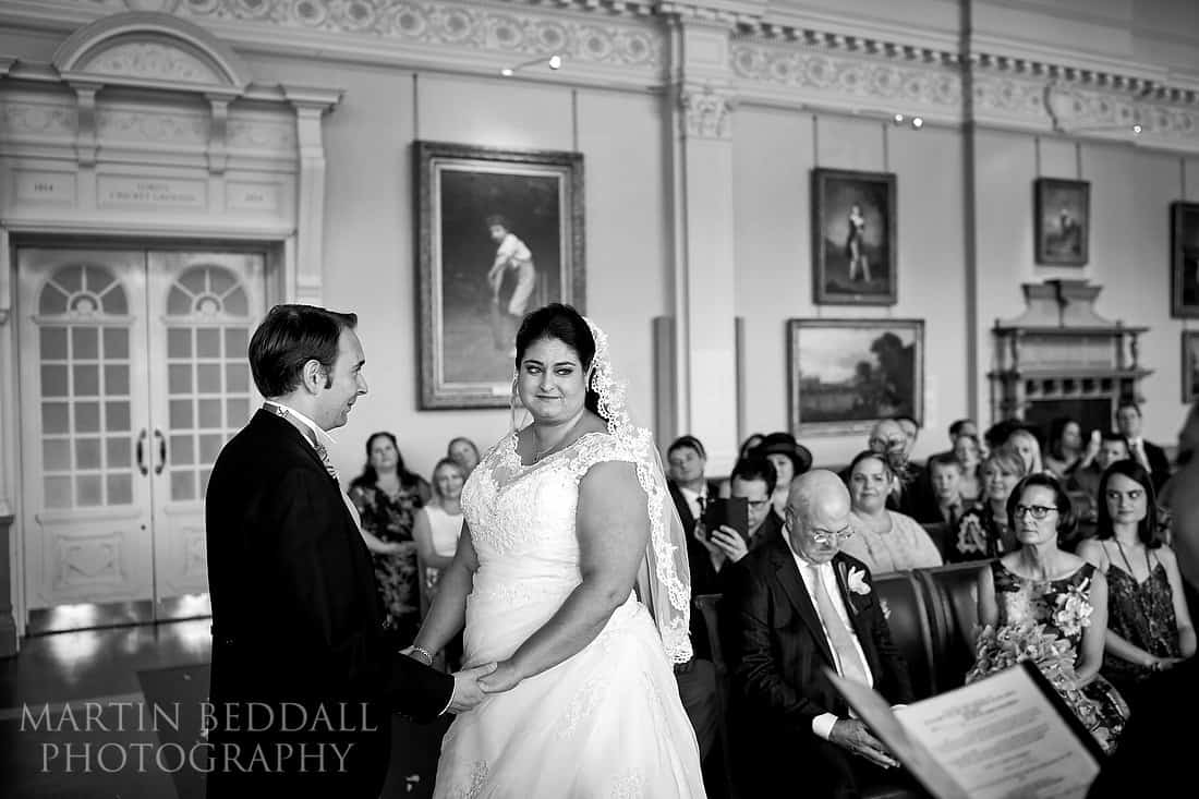 Wedding ceremony in the Long Room at Lord's
