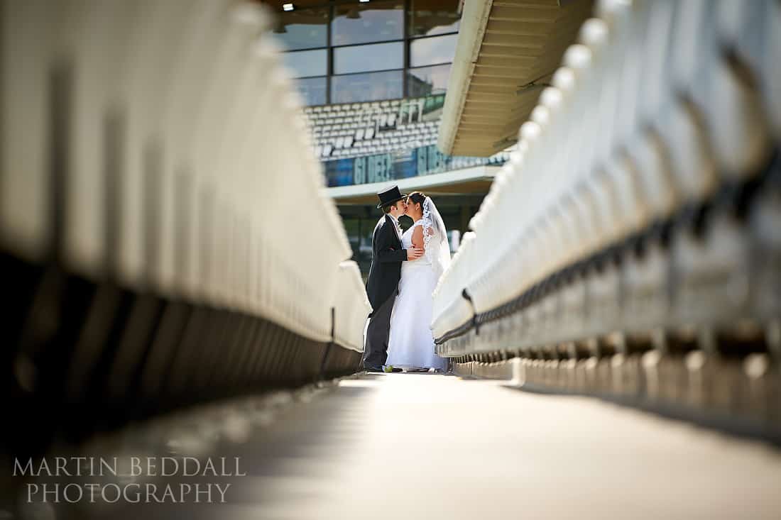 Lord's Cricket ground wedding portrait