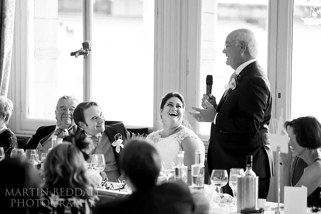 wedding speeches at Lord's Cricket ground wedding
