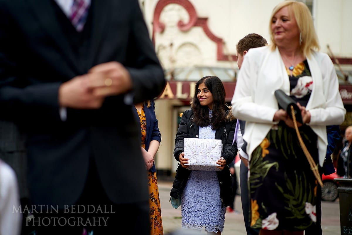 Wedding guests at Brighton Town Hall wedding
