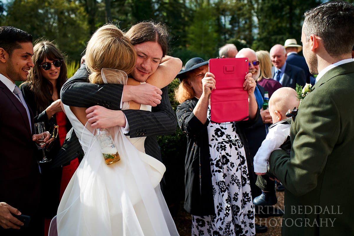 Hug for the bride