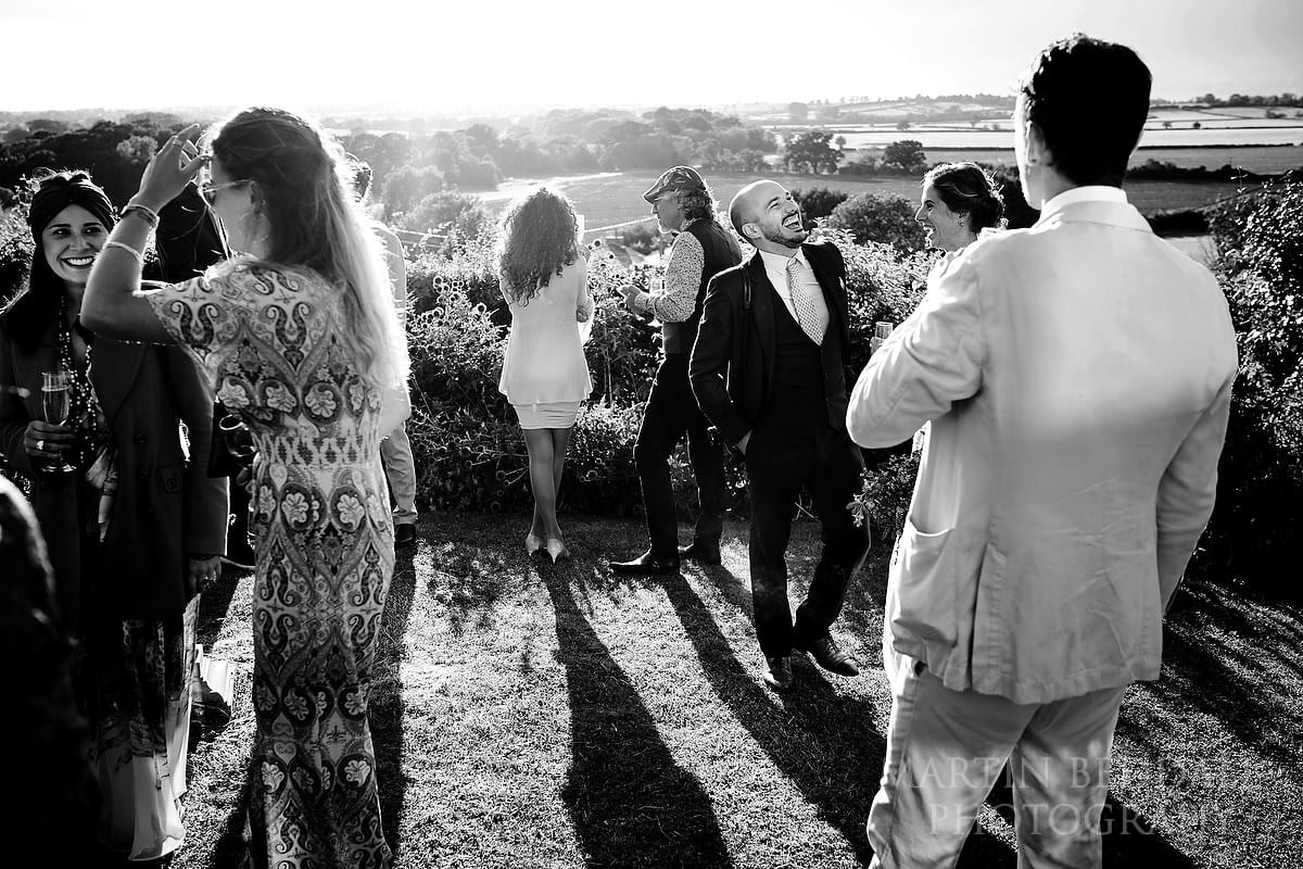 Wedding reception in the sunshine