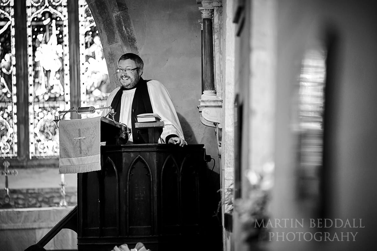 Vicar in the pulpit
