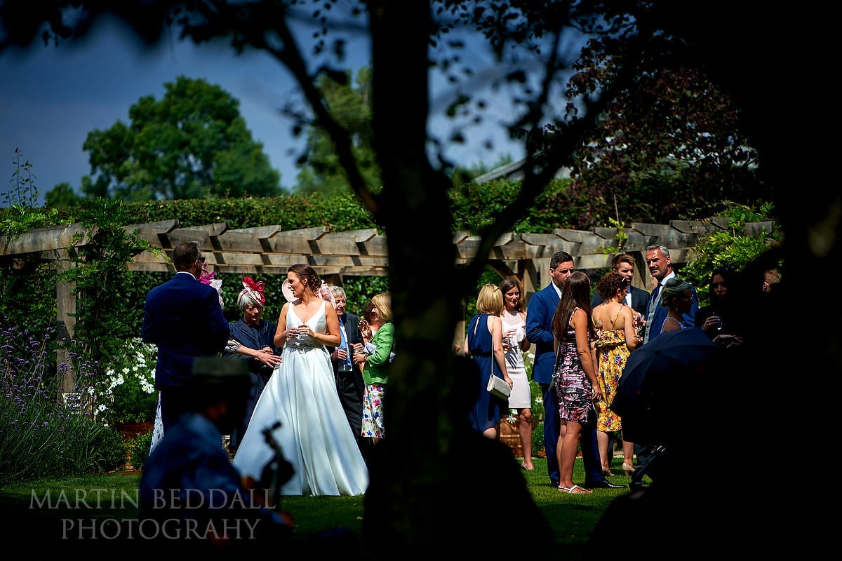 Marquee in the garden wedding reception