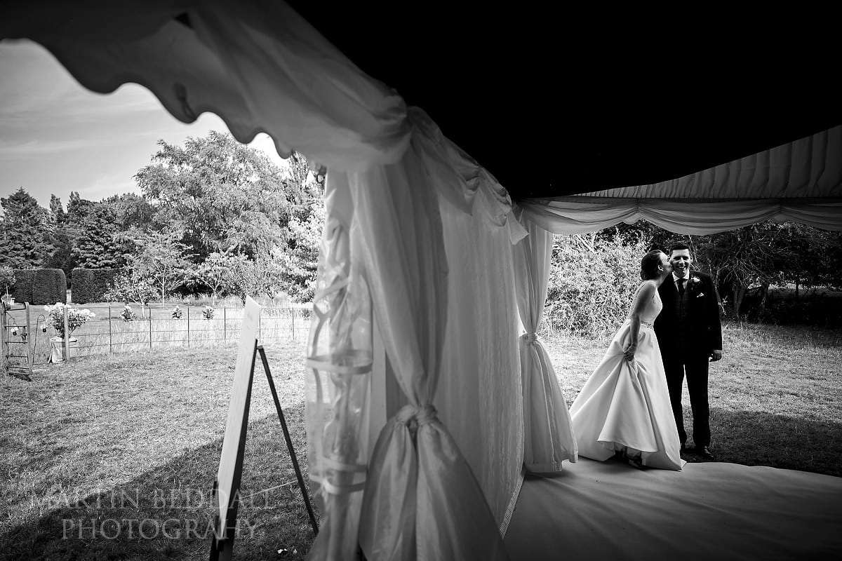 Marquee in the garden wedding