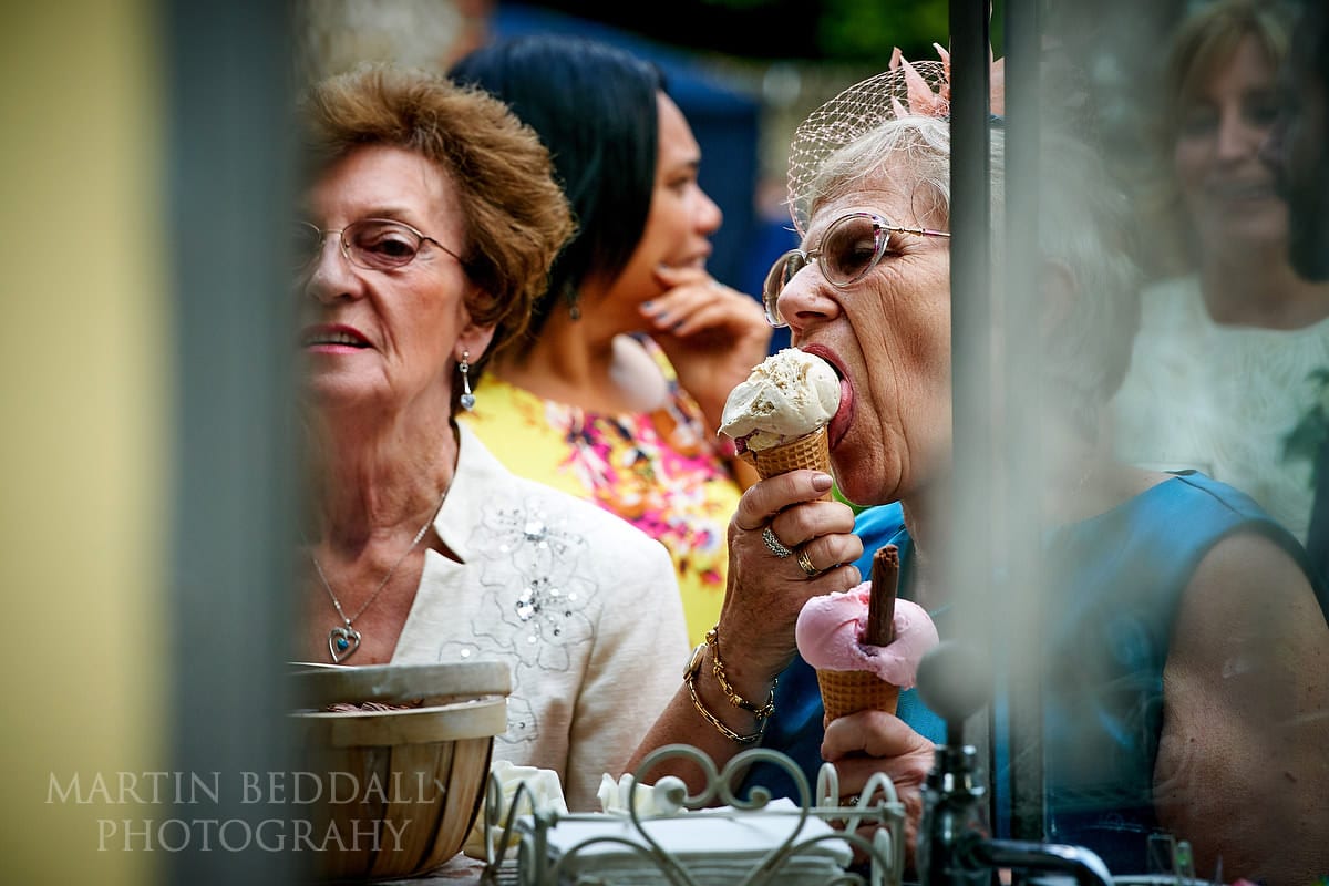 Ice cream at the wedding