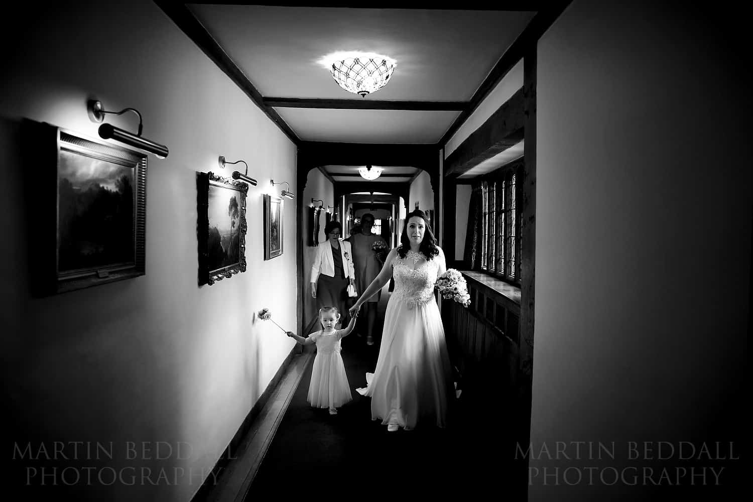 walking to the wedding ceremony