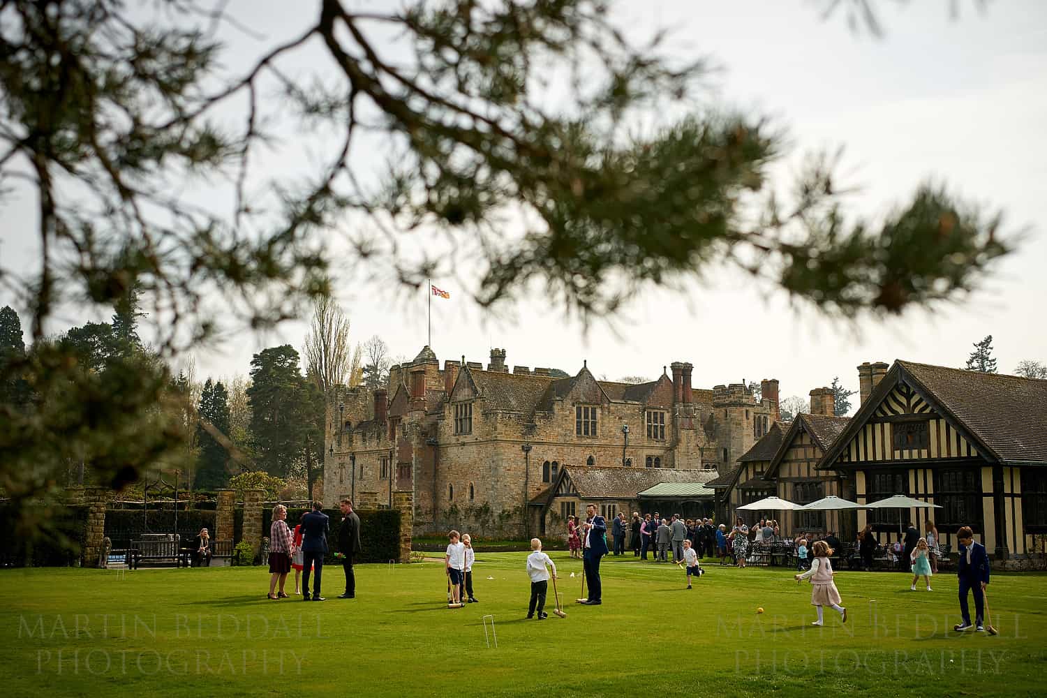 Croquet at an Astor Wing wedding at Hever