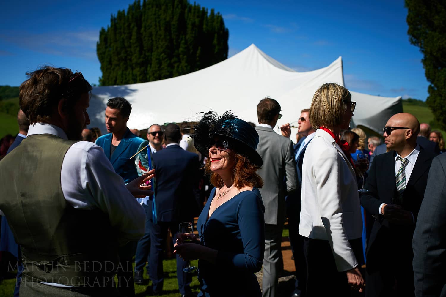 Plush manor wedding reception in the sunshine
