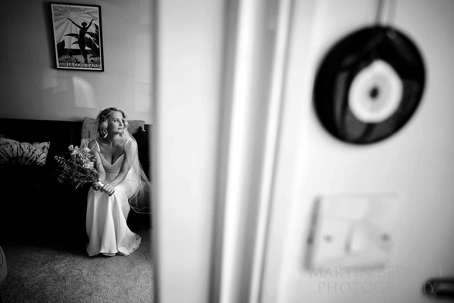 Waiting for the wedding car