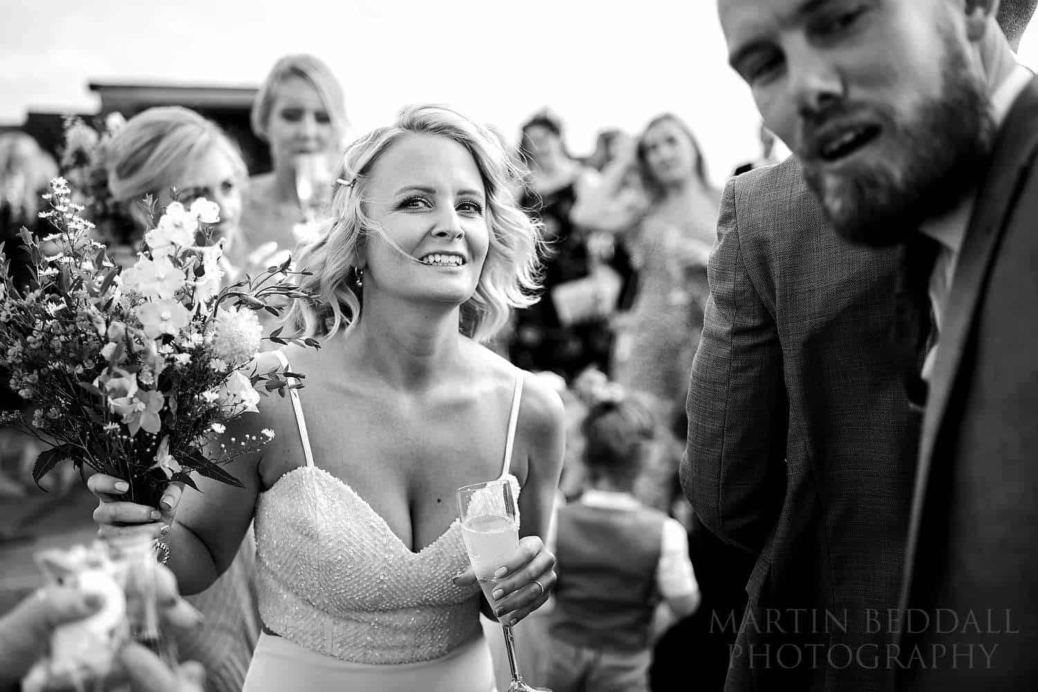 Bride on the roof of the Square Tower