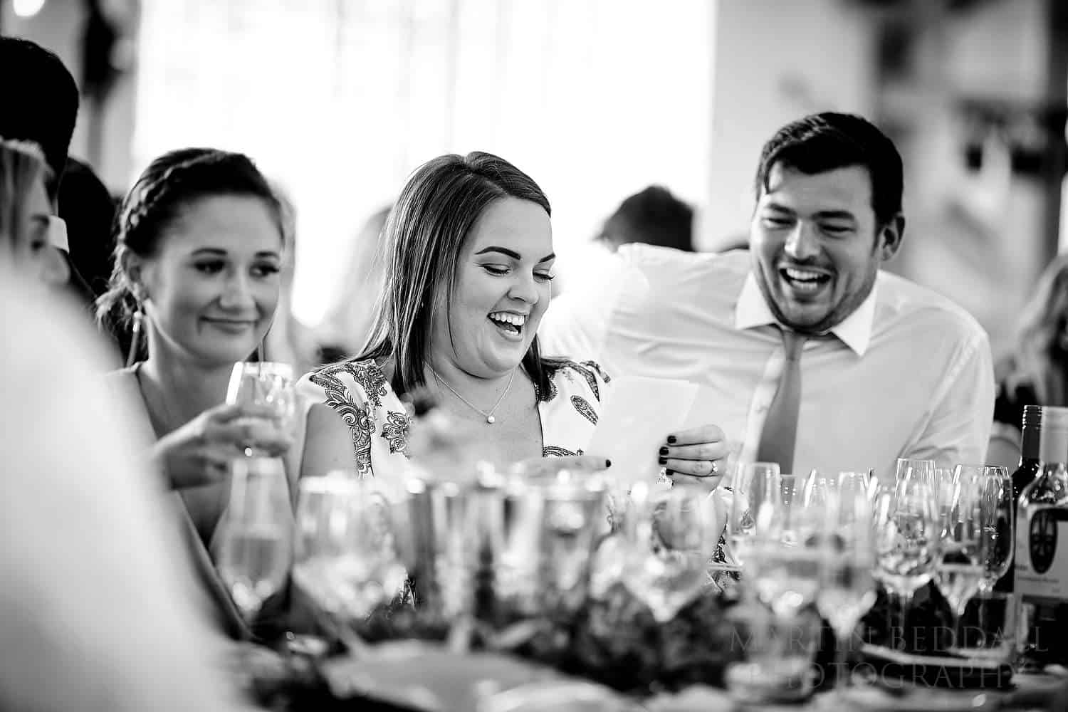 Sharing pictures of the groom