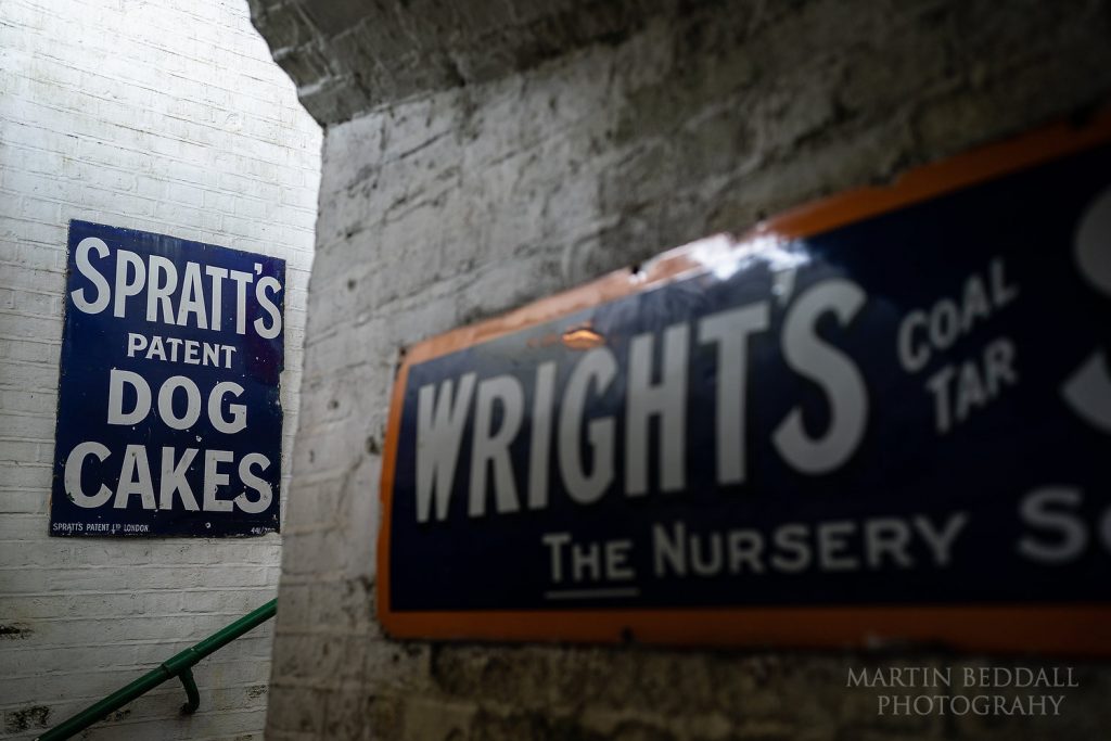 Old advertising signs at the Bluebell Railway