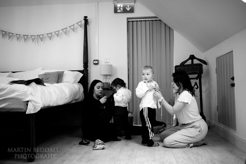 Getting ready at Two Woods Estate