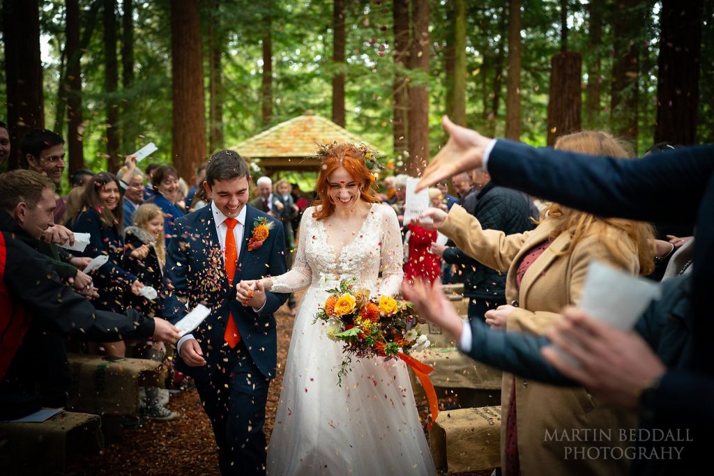 Confetti at Two Woods Estate wedding