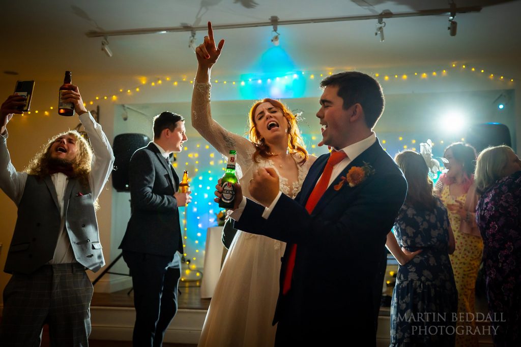 Bride during dancing