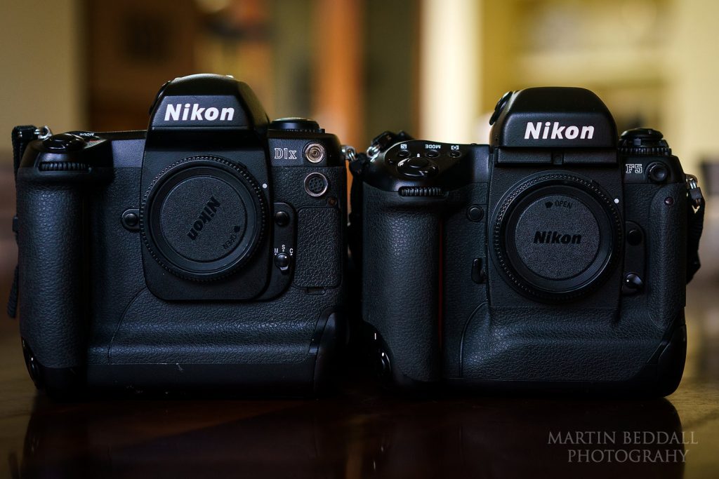 Nikon D1X digital cameraand a Nikon F5 Film camera