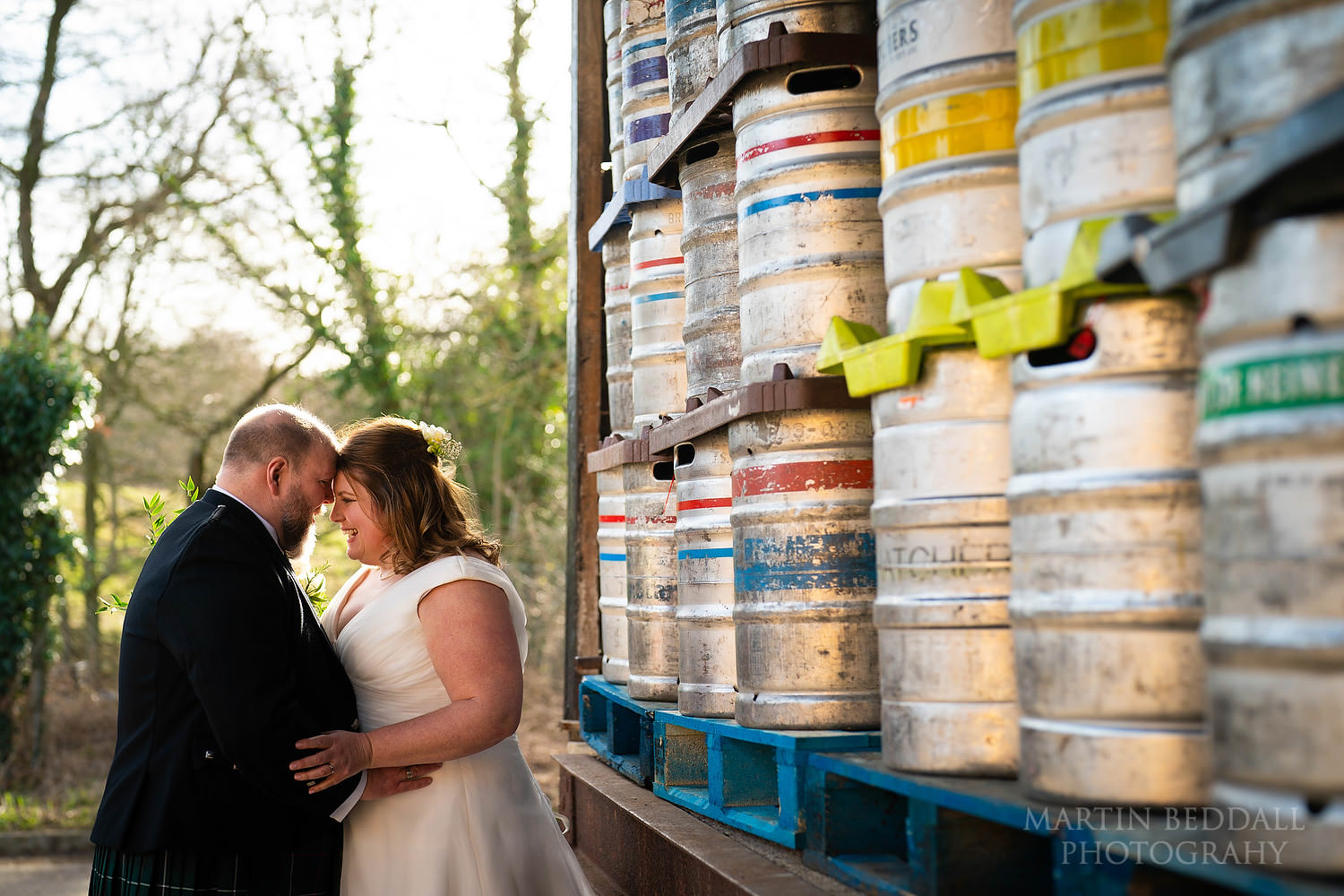 couple portrait at Hook Norton Brewery