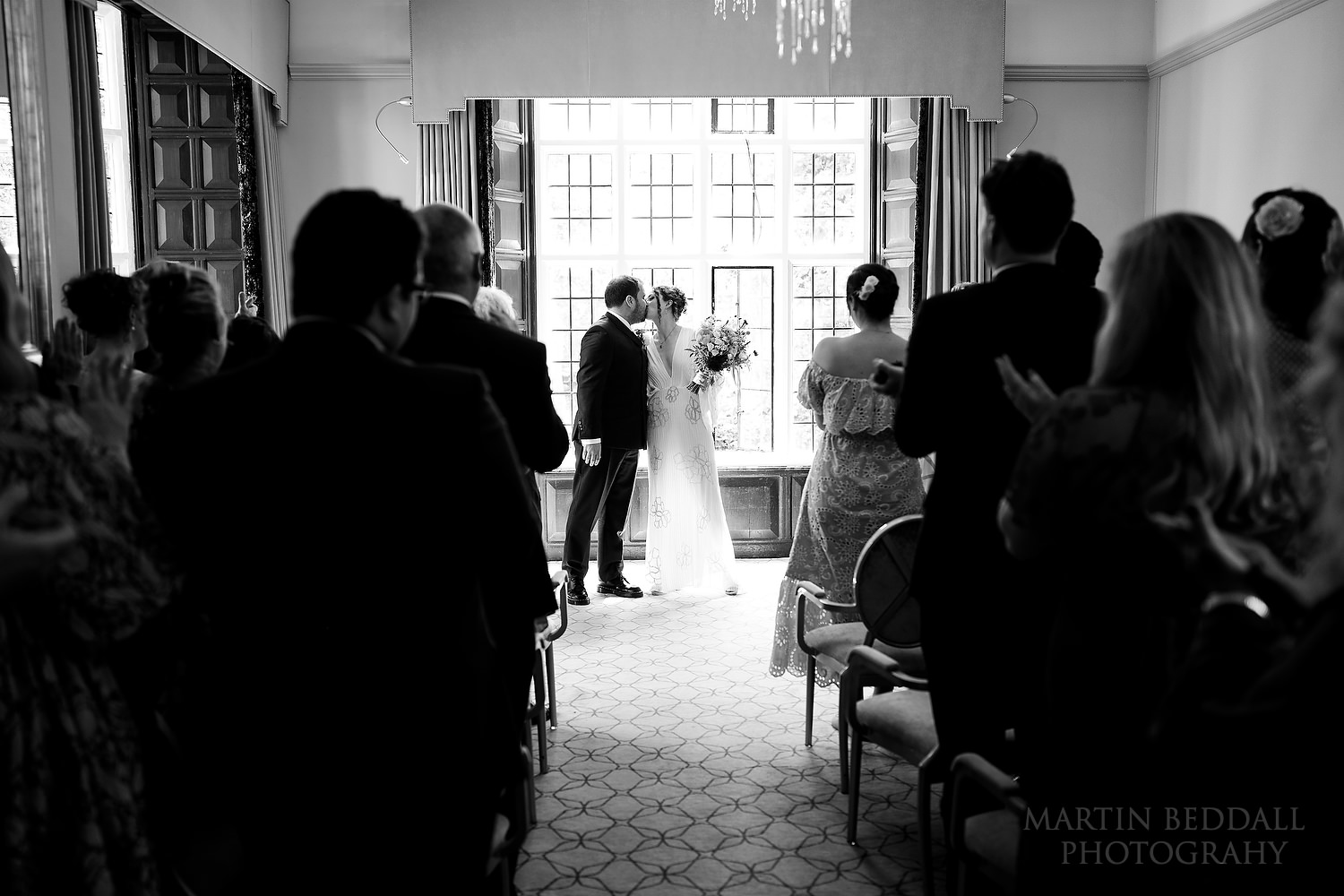 Lewes Registry office wedding kiss