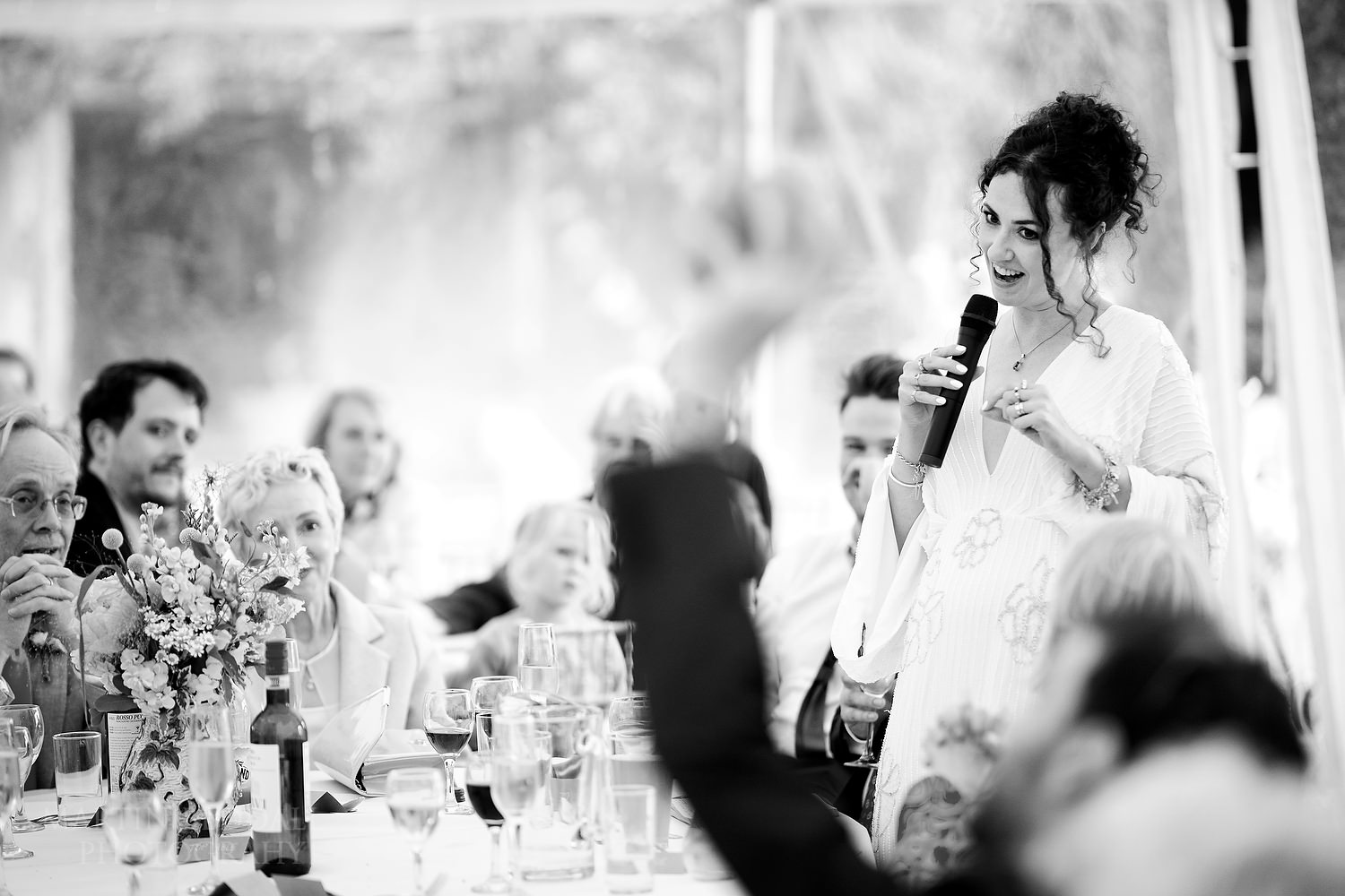 Bride's speech in the marquee
