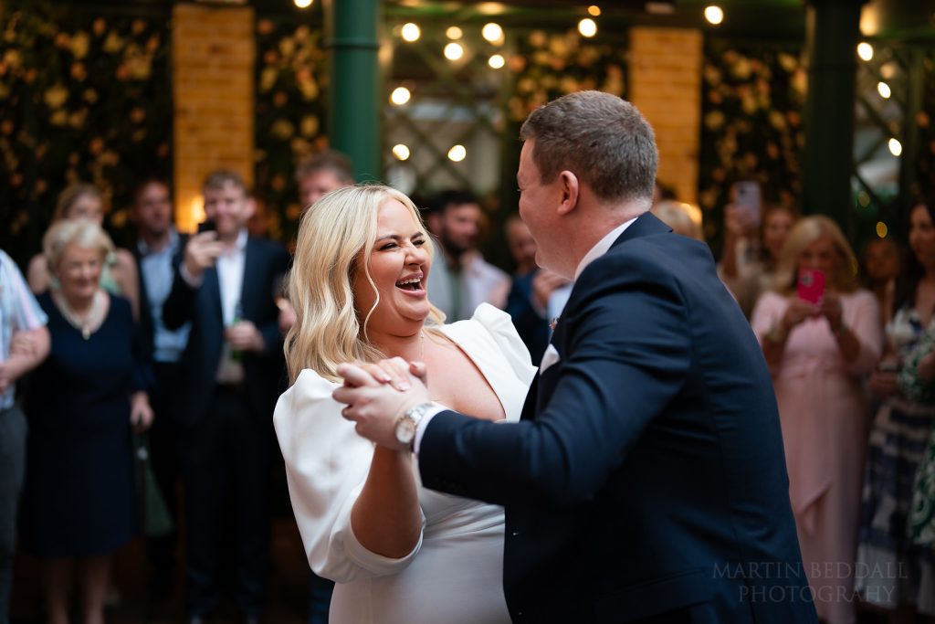 Bride and groom first dance at The Sloane Club