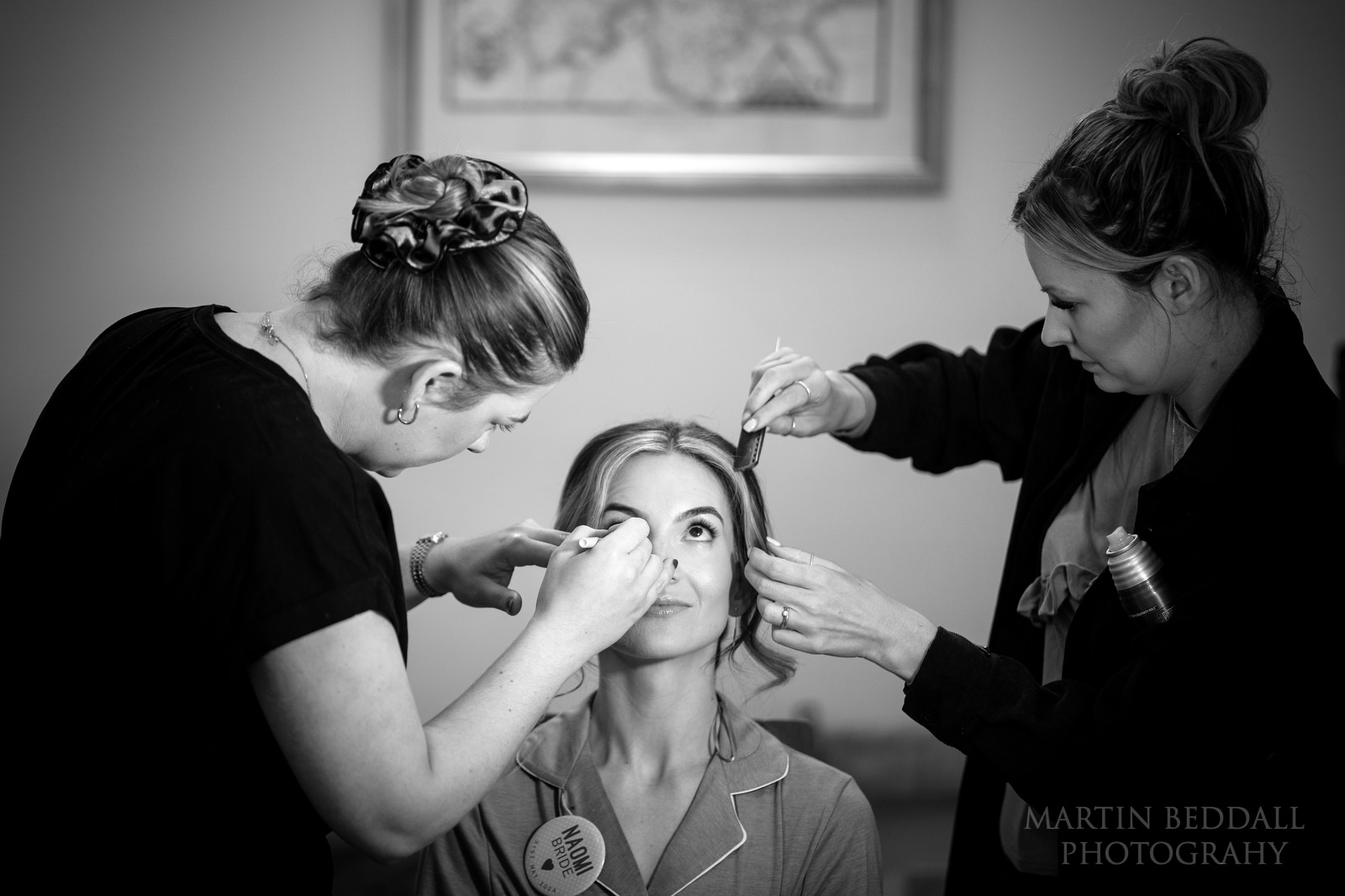 Bride getting reday