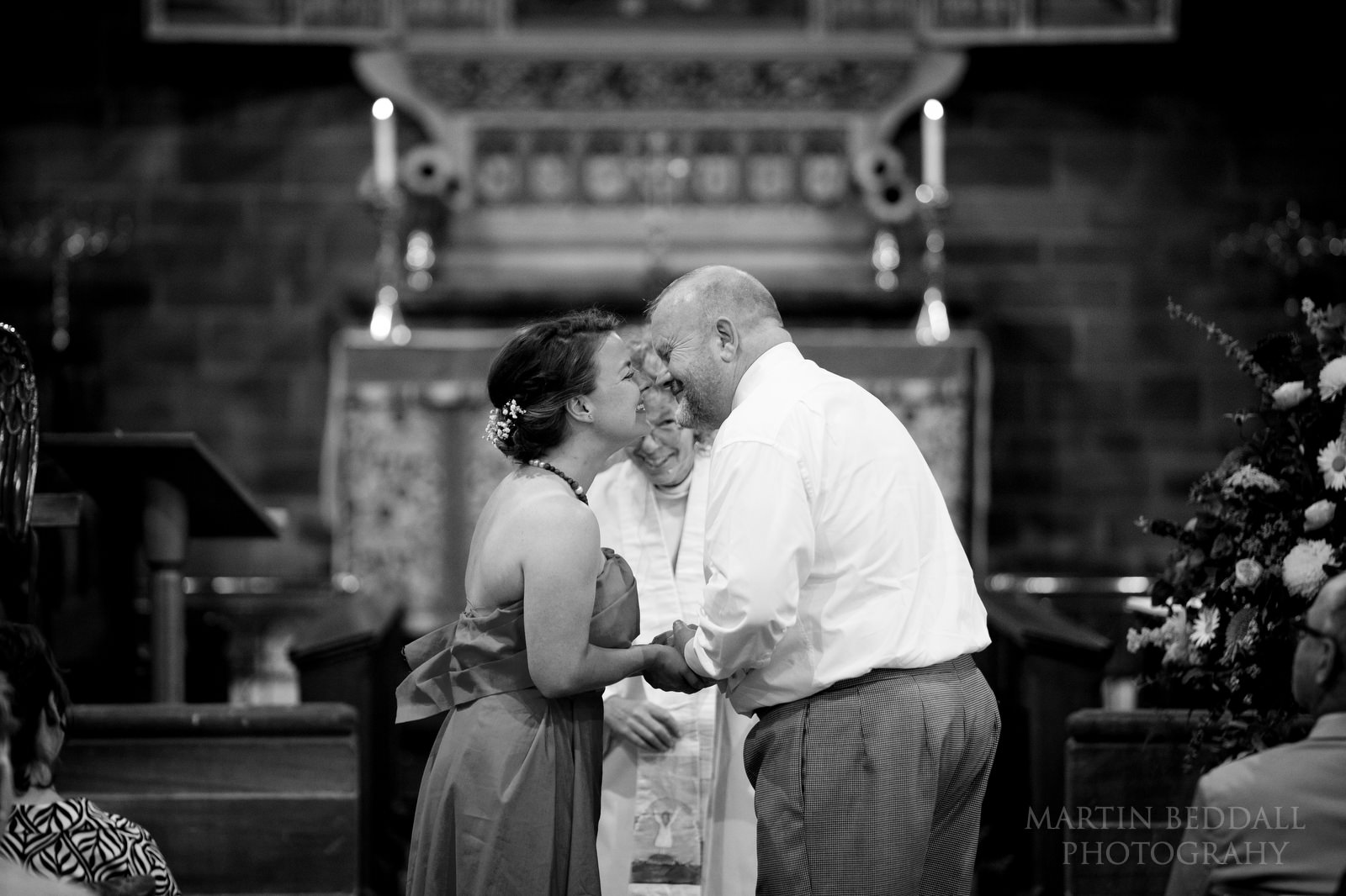Cheswardine wedding kiss