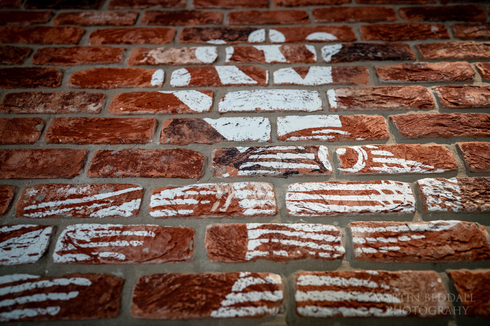 Motif on the wall at Easton Grange wedding venue