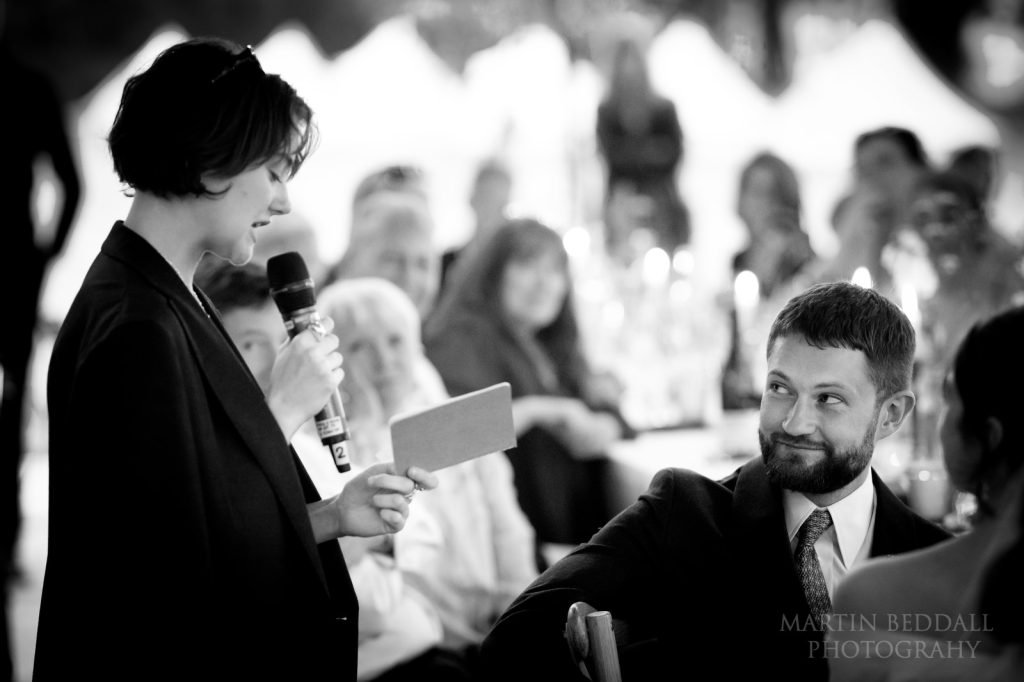 groom listens to his sister