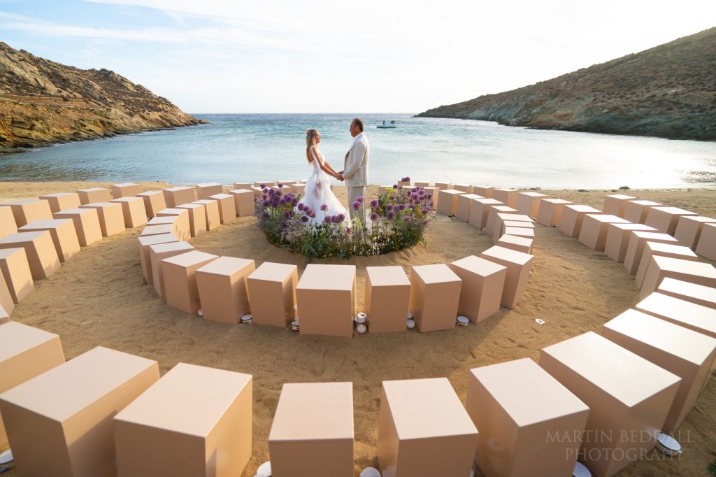 Couple wait in the centre circle