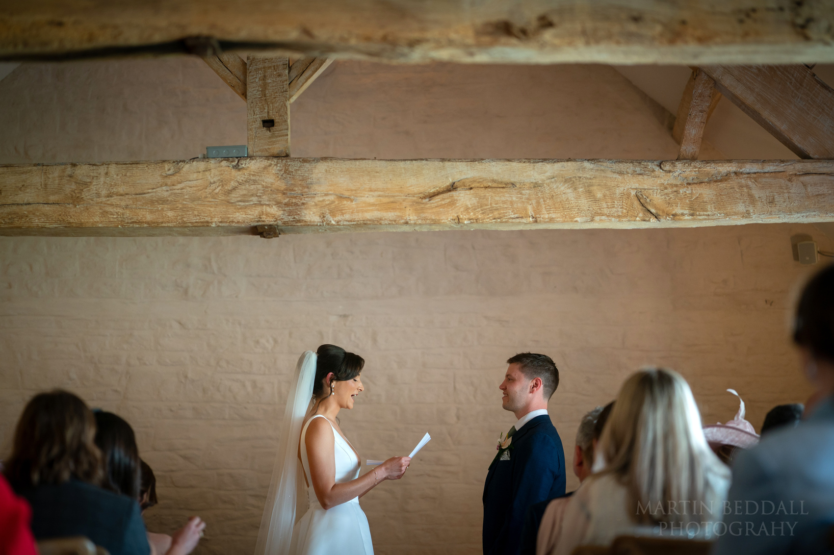 Wedding vows at Llantilio House