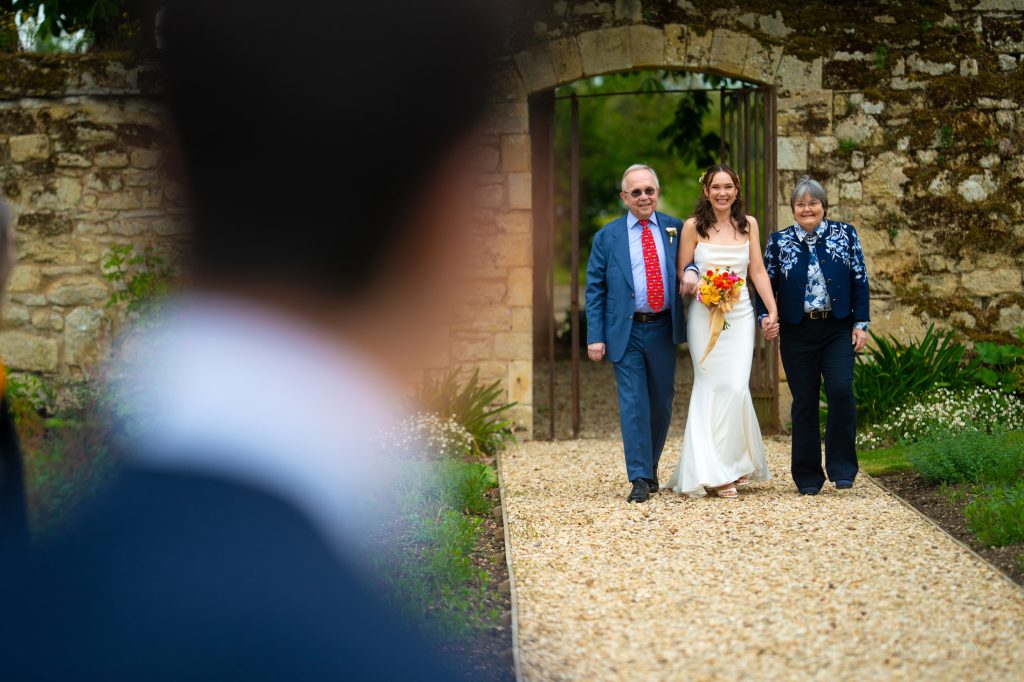 Wedding ceremony starts at Medley Walled Garden
