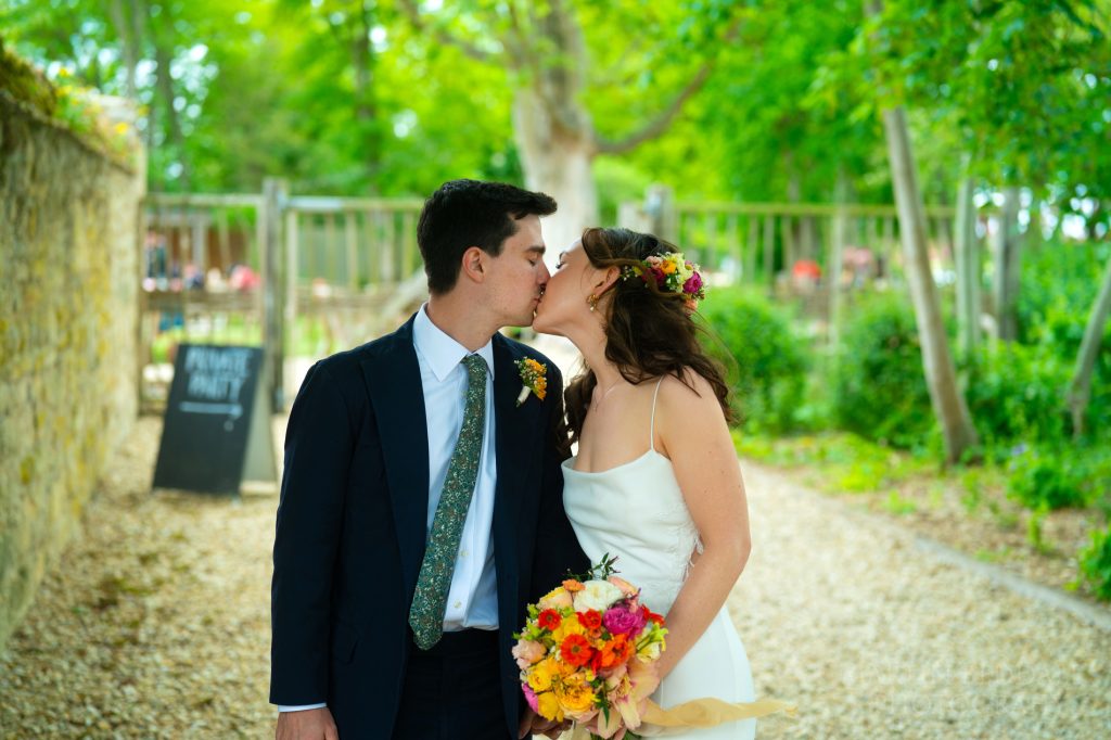 kiss after the ceremony