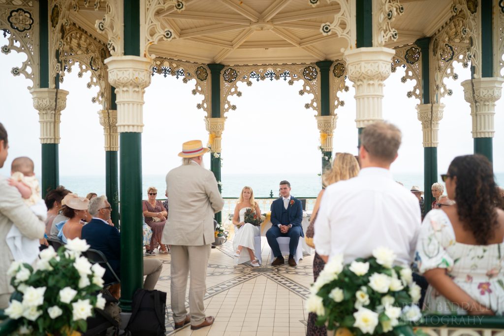 Bandstand wedding ceremony