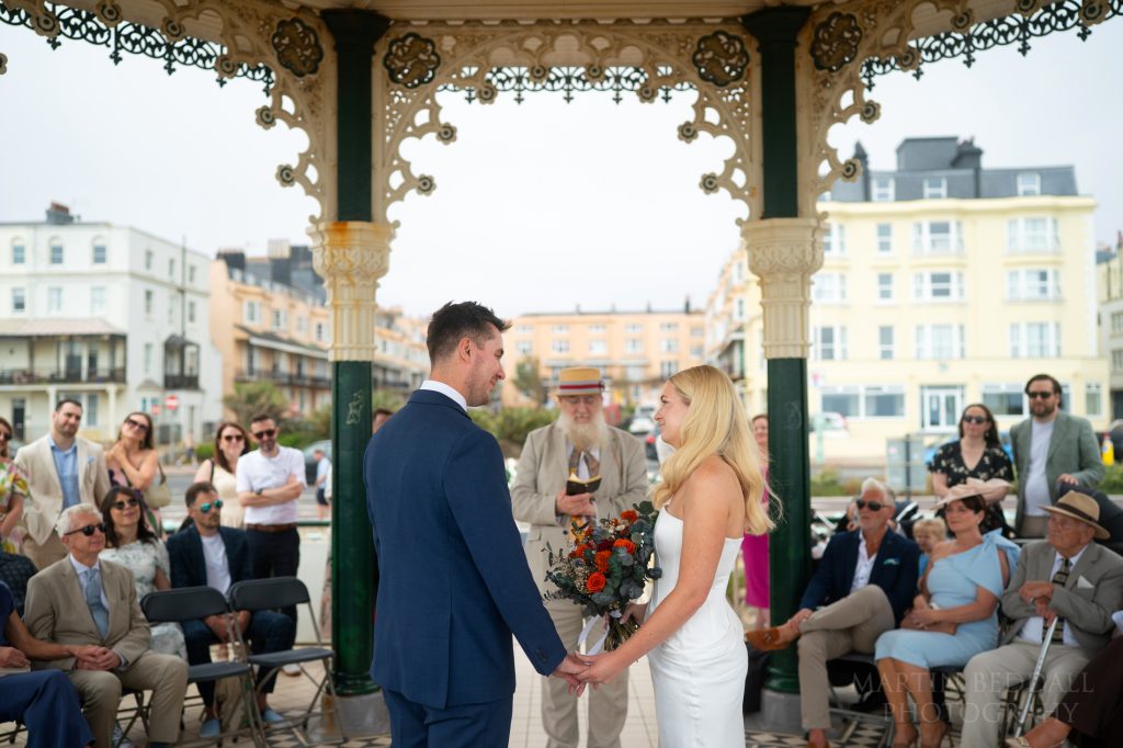 Bandstand wedding ceremony