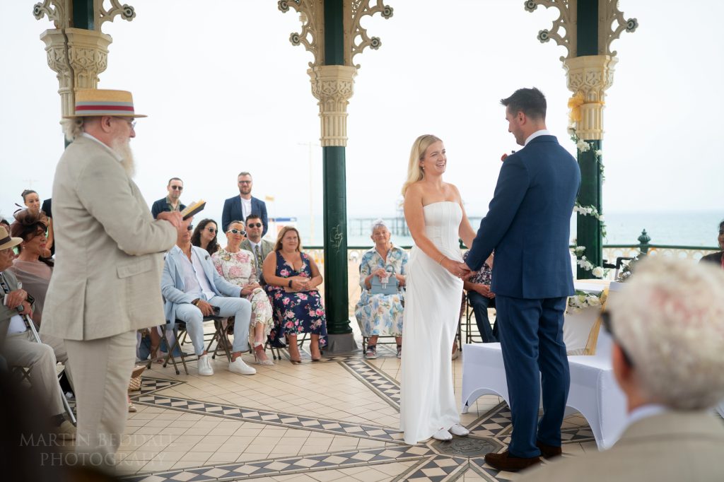 Bandstand wedding ceremony in Brighton
