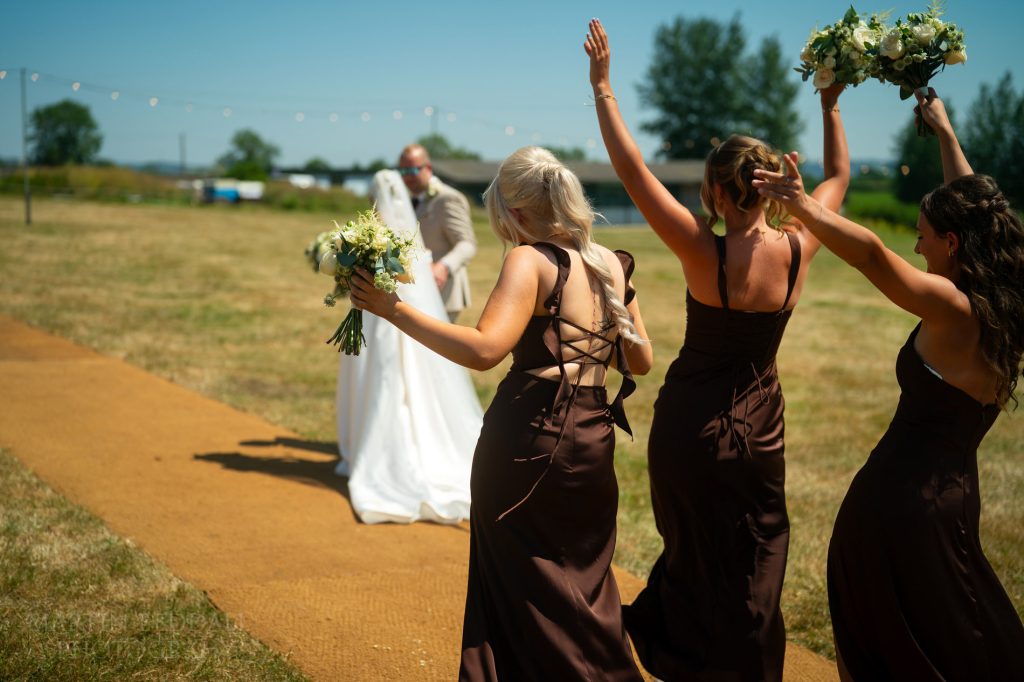 Dancing bridesmaids
