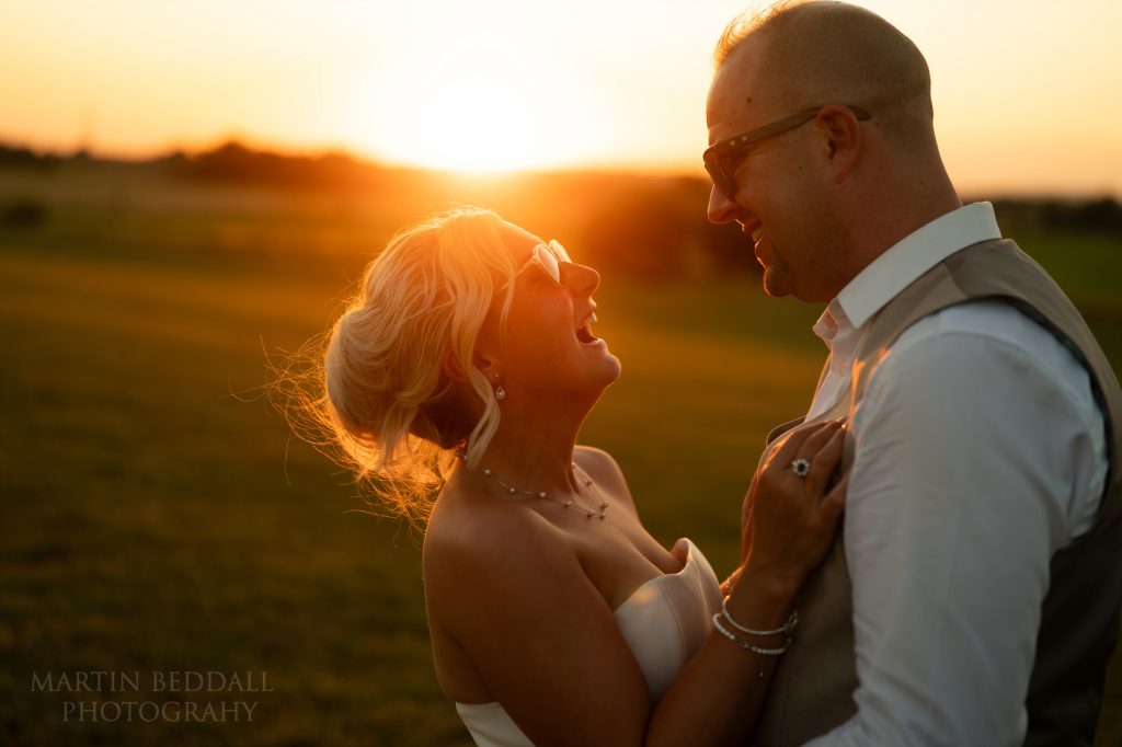 Glastonbury wedding sunset