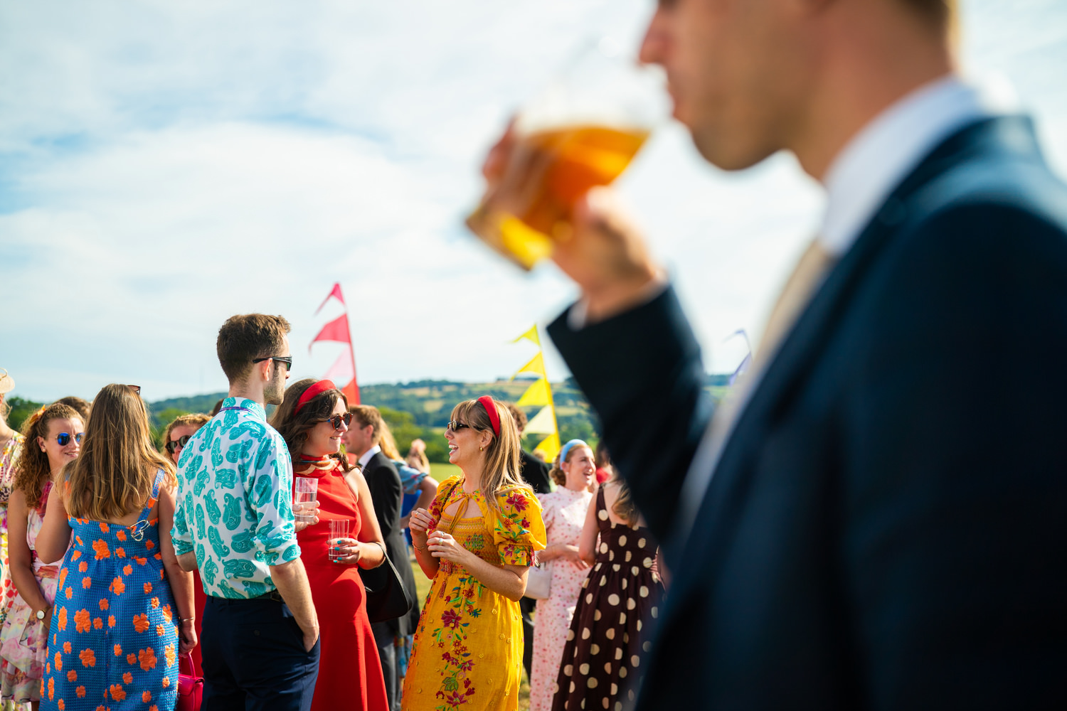Festival style wedding reception